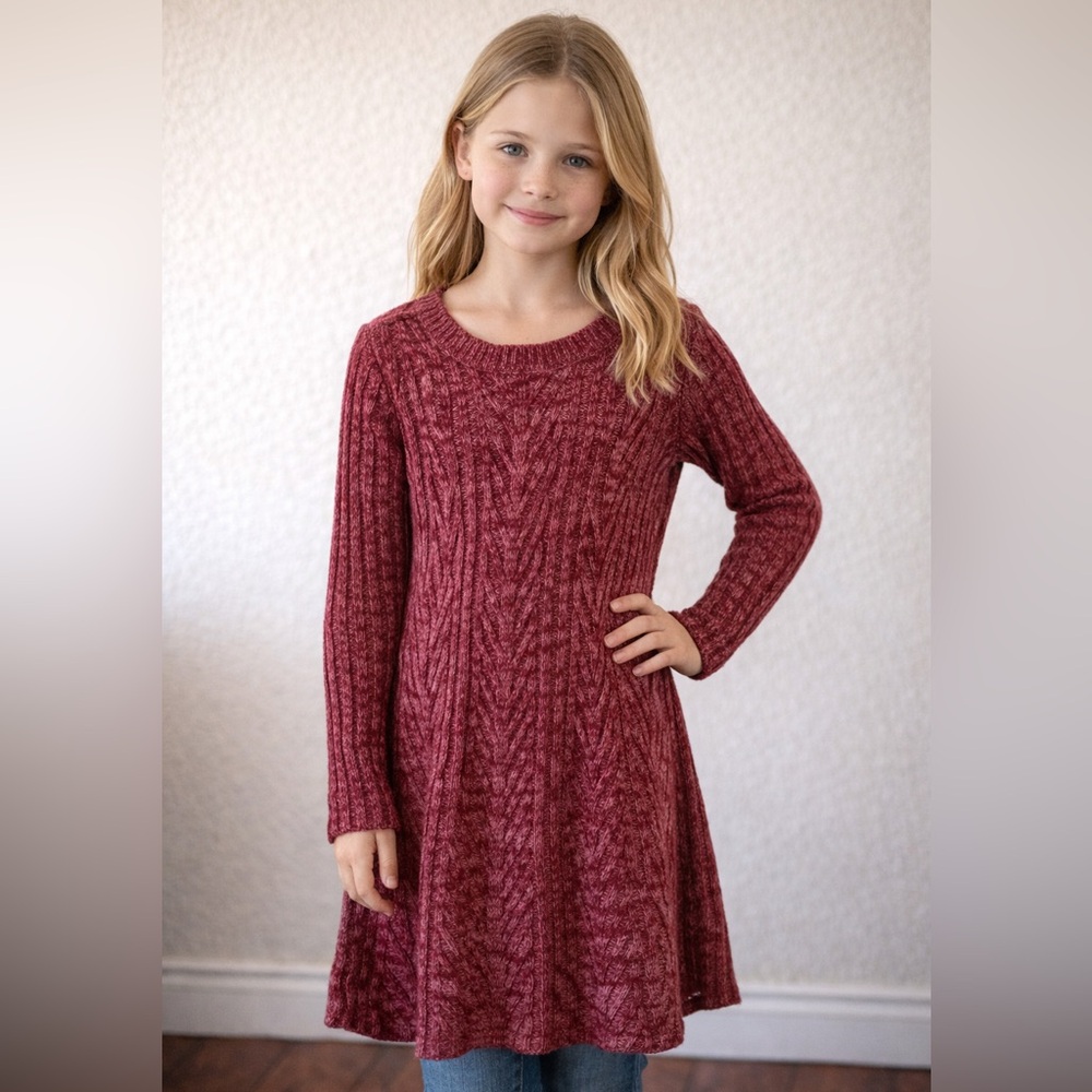 Crazy 8 Women's Maroon Crew Neck dress